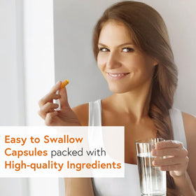 Capsules de Curcuma Terranics sur une table