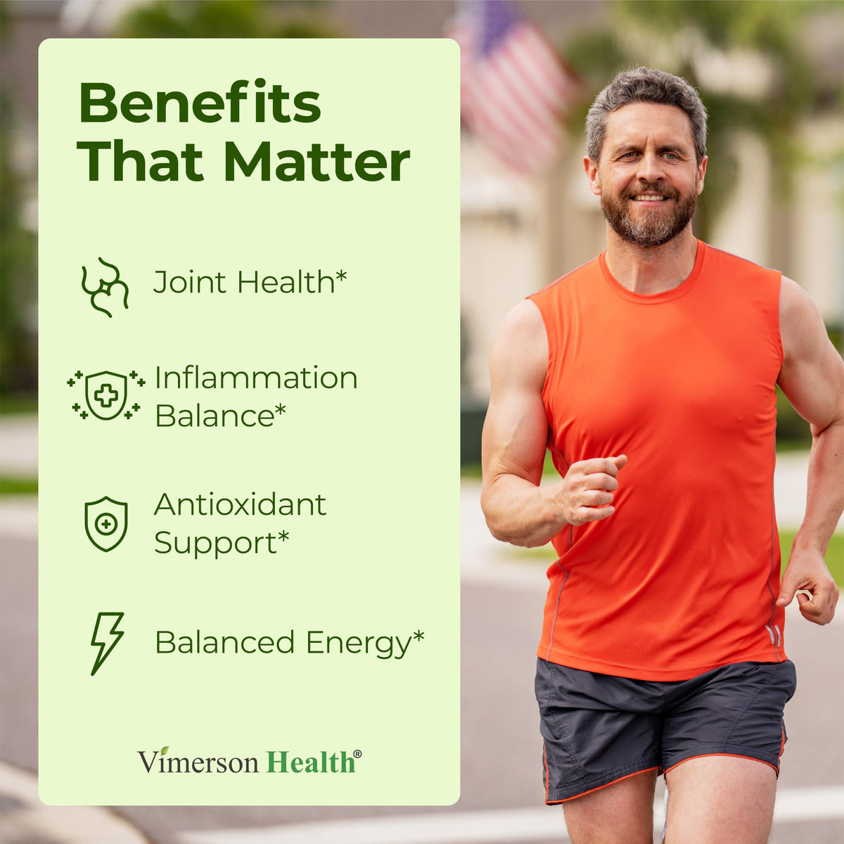 Capsules de Curcuma Vimerson Health sur une surface blanche