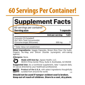 Capsules de Curcumin C3 Complex sur fond blanc