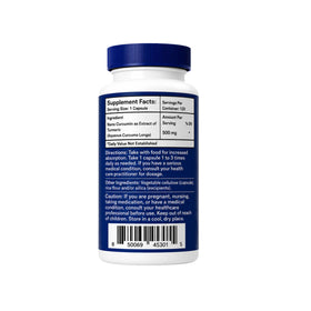 Capsules de Curcumin Nano 500 mg, vue de côté montrant la taille