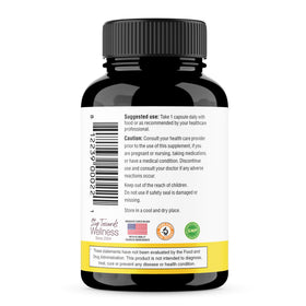 Capsules de curcumin Sandhu's sur fond blanc