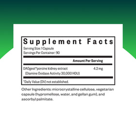 Capsules de DAO Enzyme de Seeking Health sur fond blanc