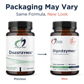 Capsules de Designs for Health sur une surface blanche