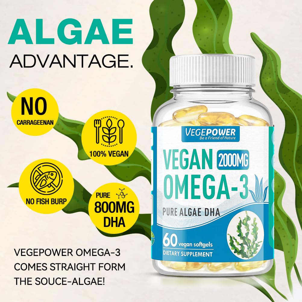 Capsules de DHA d'algue dans un bol