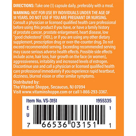 Capsules de DHEA 25MG de The Vitamin Shoppe, prêtes à être prises
