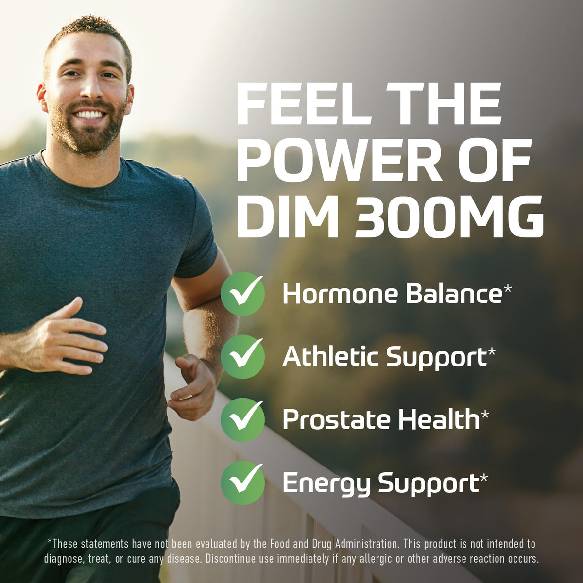 Capsules de DIM 300mg de SMNutrition sur une surface blanche