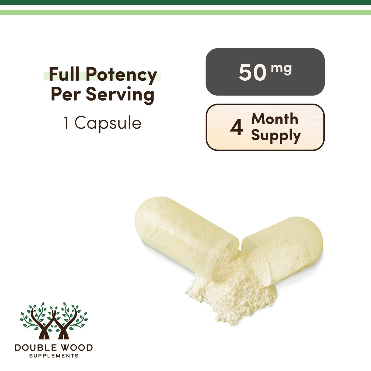 Capsules de Double Wood Apigenin sur une table