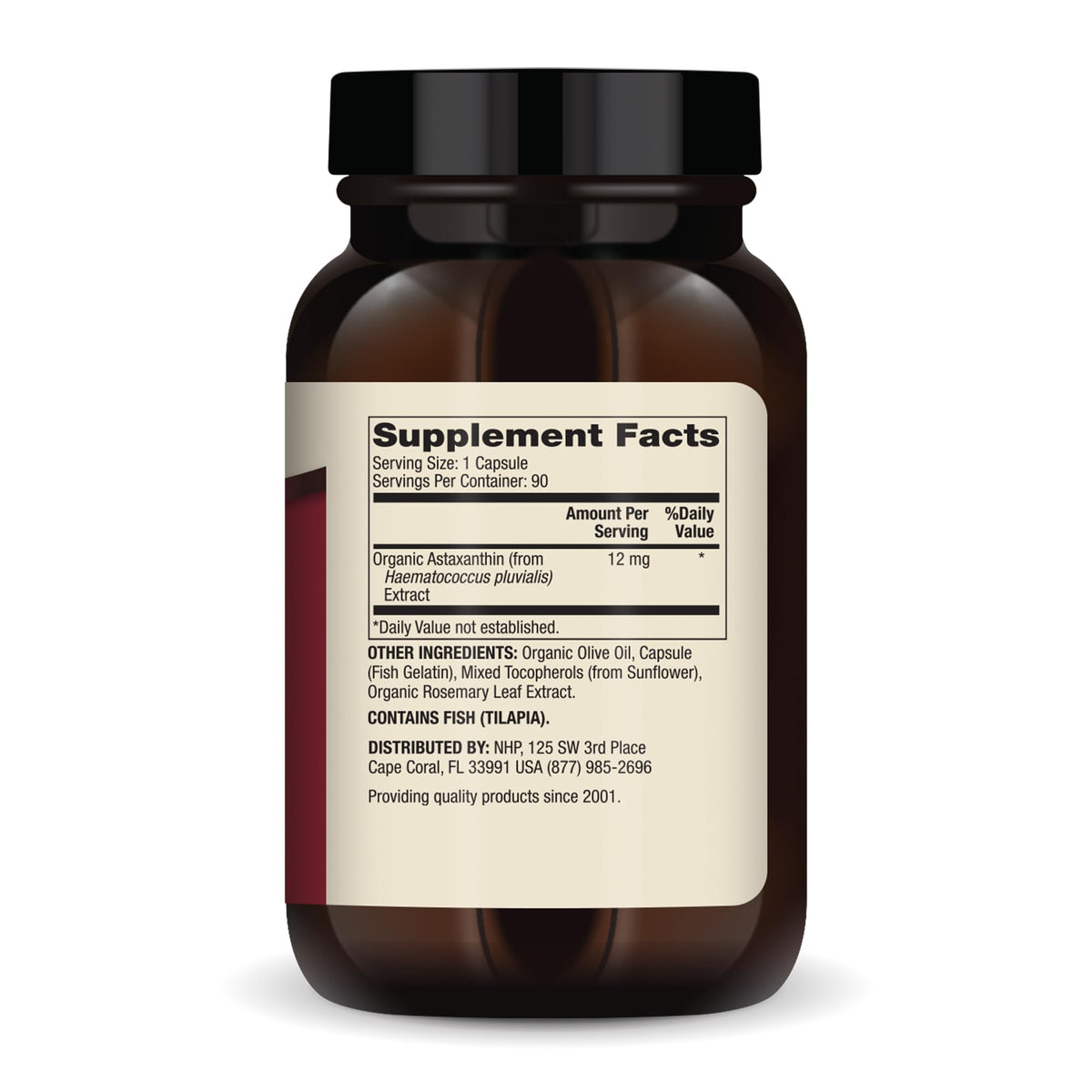 Capsules de Dr. Mercola Astaxanthin en gros plan