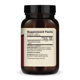 Capsules de Dr. Mercola Astaxanthin en gros plan