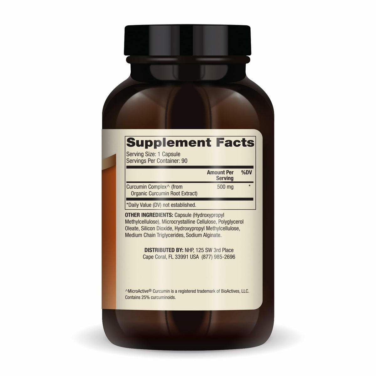 Capsules de Dr. Mercola Curcumin Advanced en gros plan