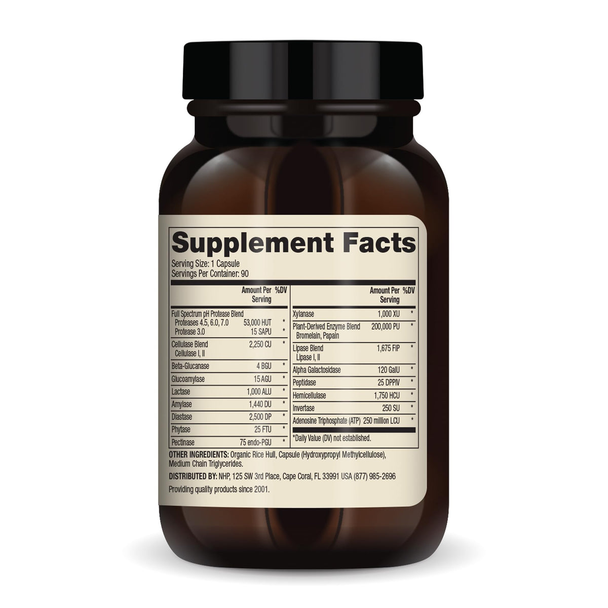 Capsules de Dr. Mercola Enzymes Complètes pour Femmes sur une surface blanche