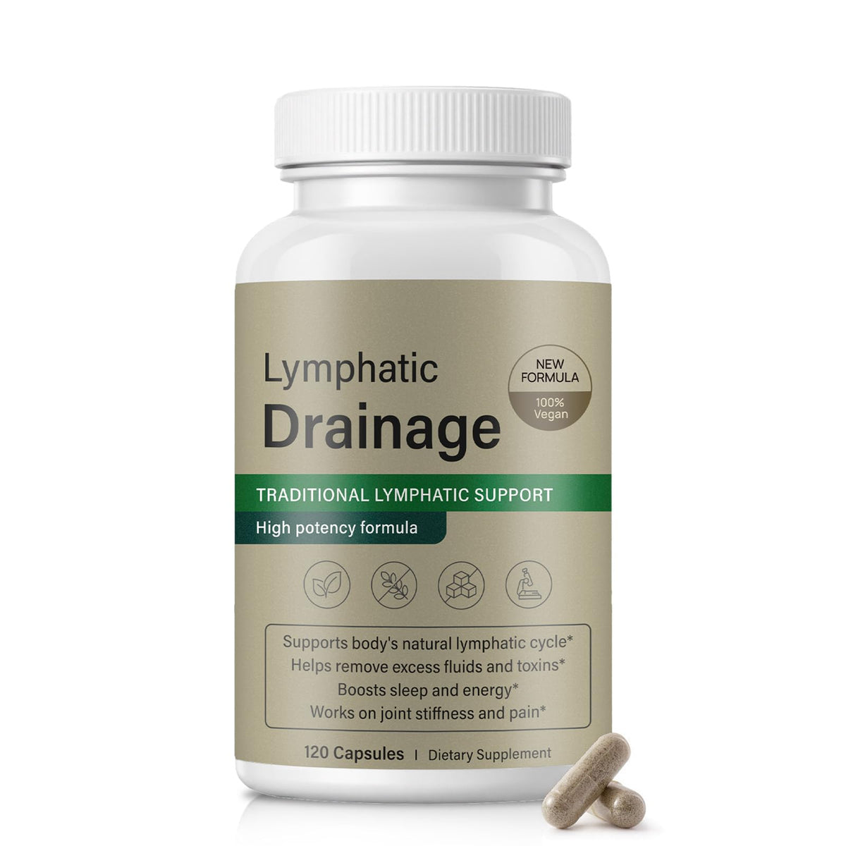 Capsules de drainage lymphatique Bivinke en flacon de 120 unités