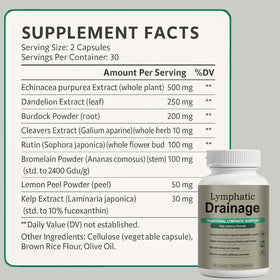 Capsules de drainage lymphatique Qiuumey, vue de côté