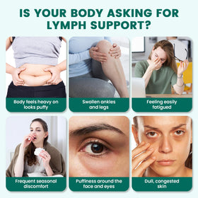 Capsules de drainage lymphatique YANLUOBO sur un fond blanc