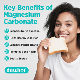 Capsules de duwhot Magnésium Carbonate dans un bol