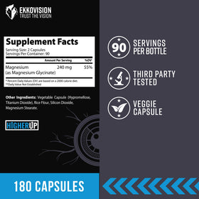 Capsules de Ekkovision Magnésium Glycinate en gros plan