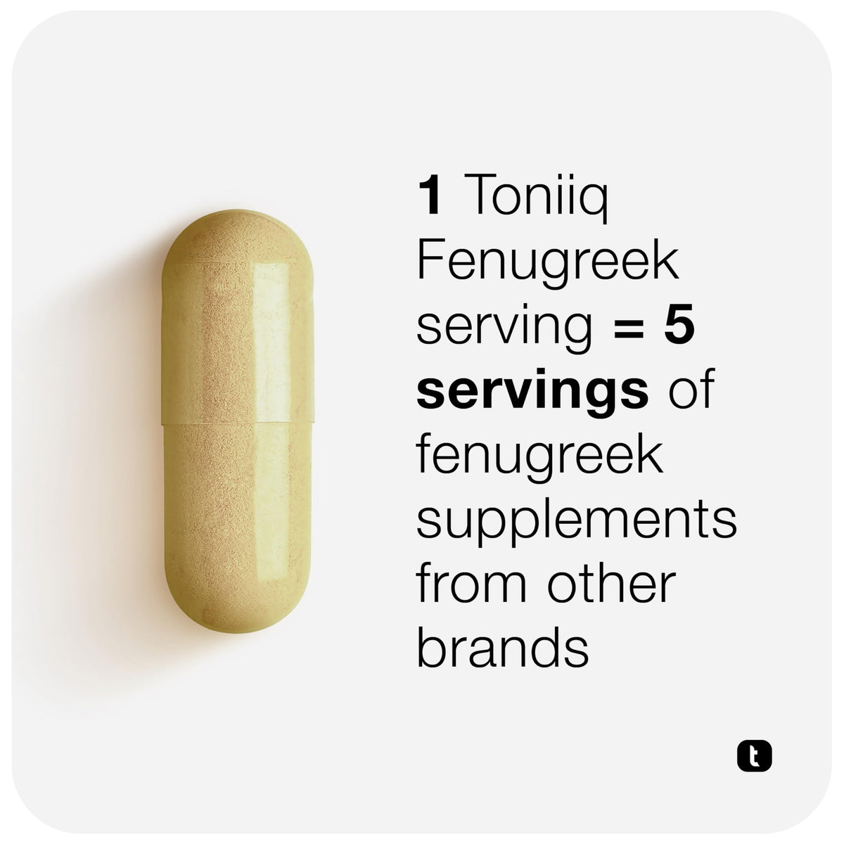 Capsules de fenugrec Toniiq sur une table avec des plantes