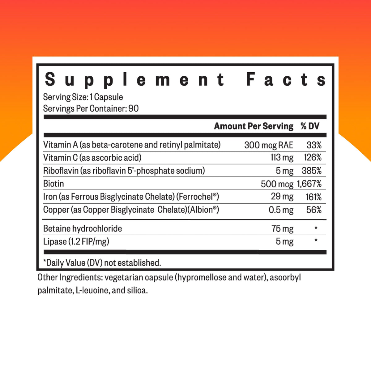 Capsules de fer Ferrous Bisglycinate de Seeking Health