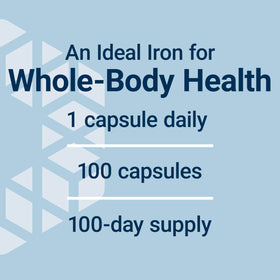 Capsules de Fer Protein Plus de Life Extension dans une main