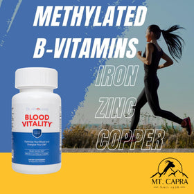 Capsules de Fer Vitalité sur un fond blanc