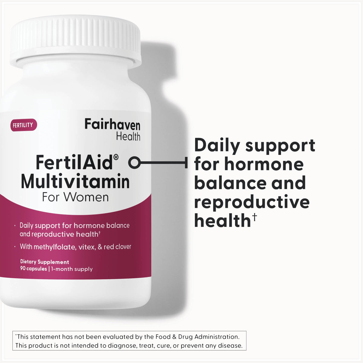 Capsules de FertilAid pour Femmes sur une surface blanche