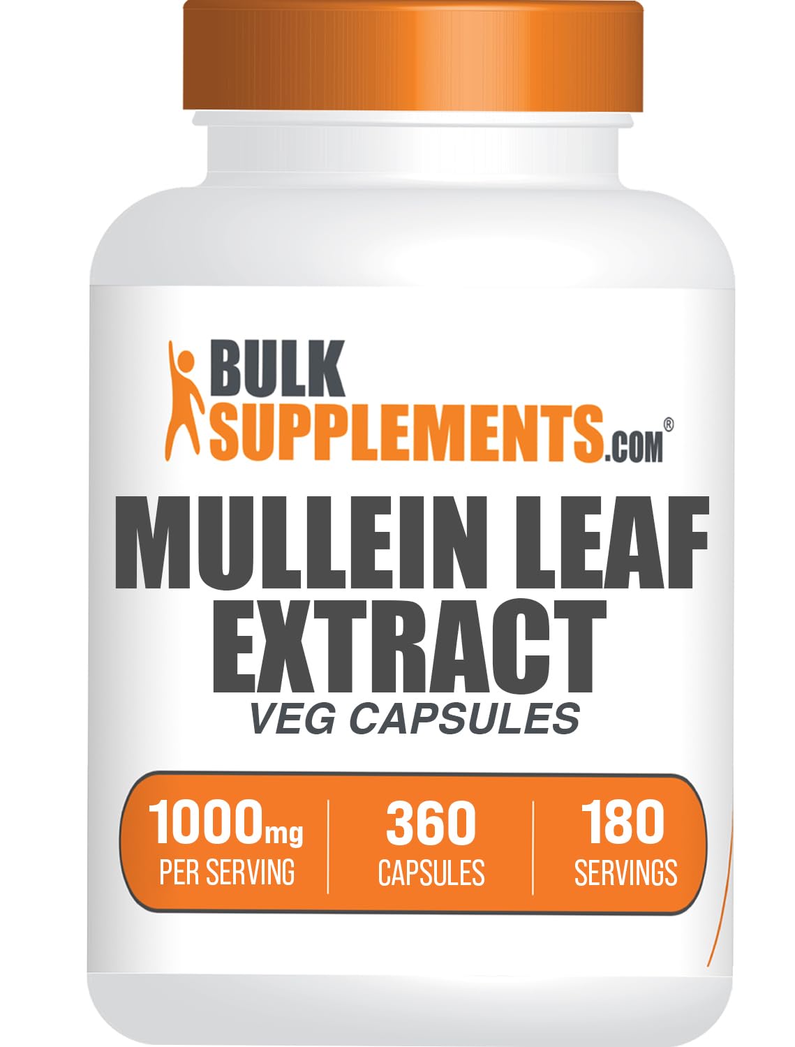 Capsules de feuille de molène BulkSupplements 1000mg vue de face