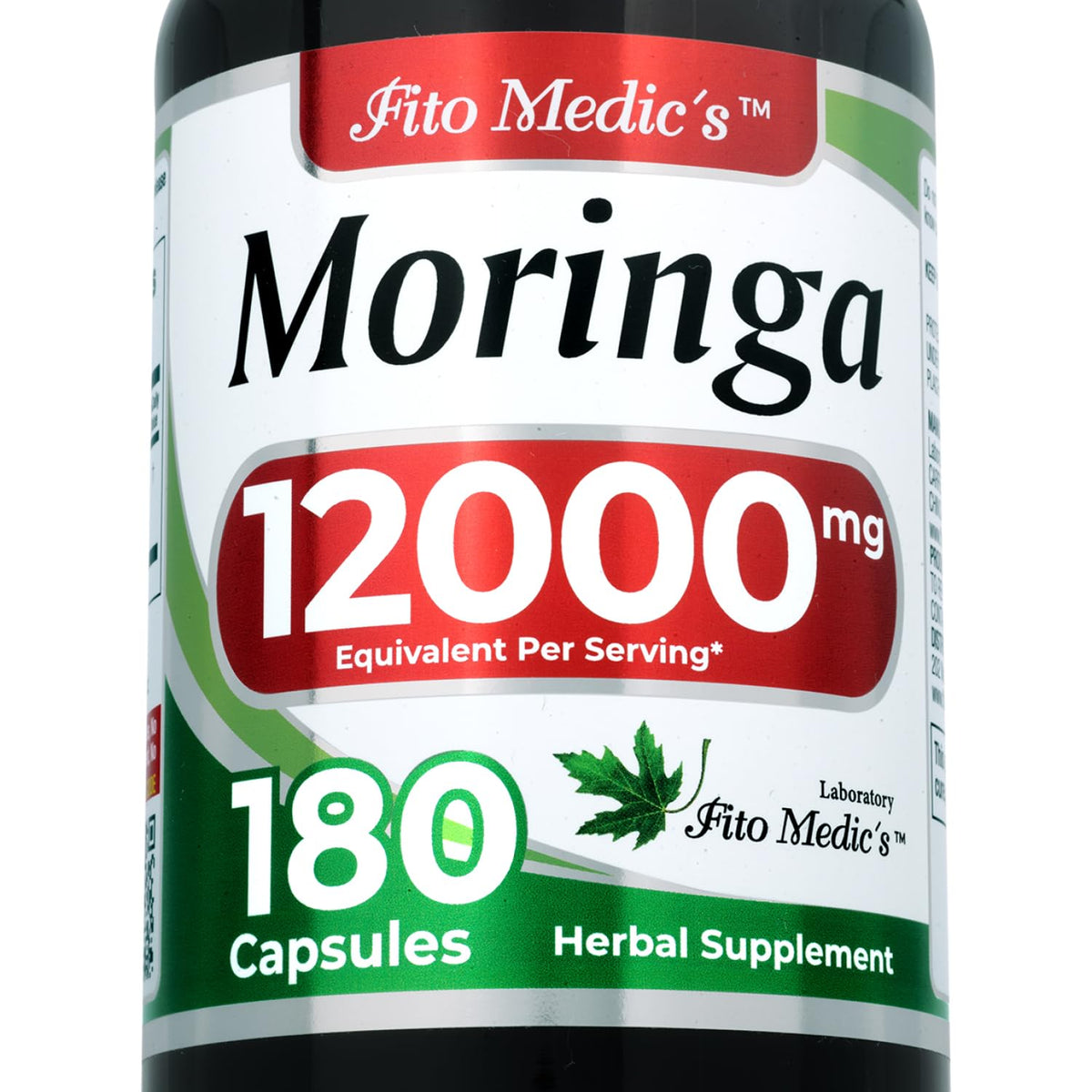 Capsules de feuille de moringa FITOMEDIC'S 300 unités, emballage avant