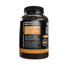 Capsules de Fibre d'Acacia PURE ORIGINAL INGREDIENTS sur fond blanc
