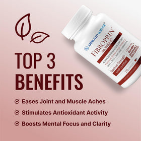 Capsules de Fibroprin d'Approved Science sur une surface blanche