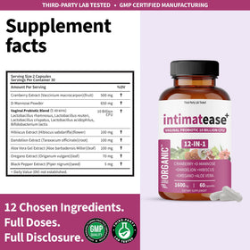 Capsules de FIRSTORGANIC Probiotique Femme sur une table