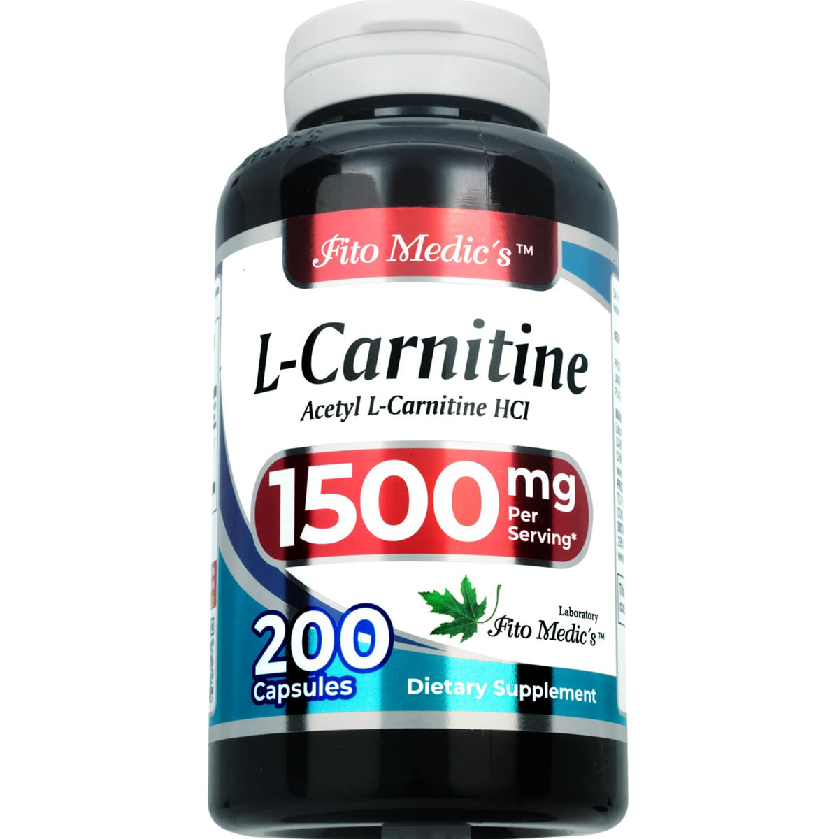 Capsules de FITO MEDIC'S L-Carnitine sur une surface blanche