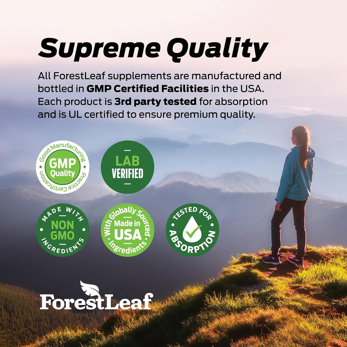 Capsules de foie de boeuf ForestLeaf, informations nutritionnelles