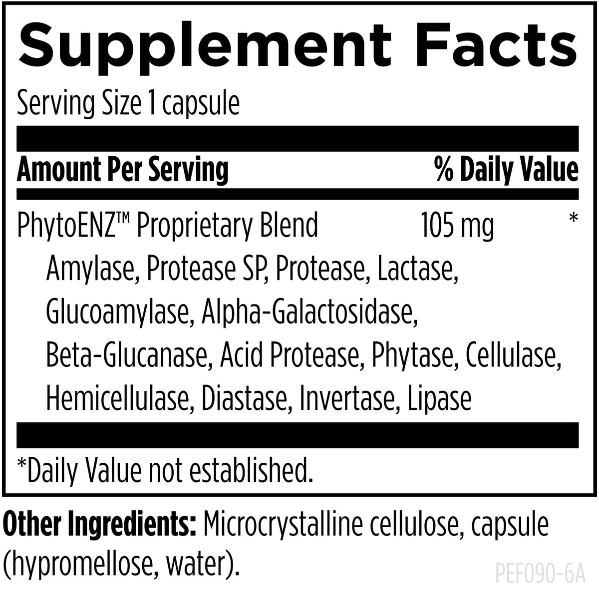 Capsules de Formule Enzymatique Végétale Designs for Health sur fond blanc