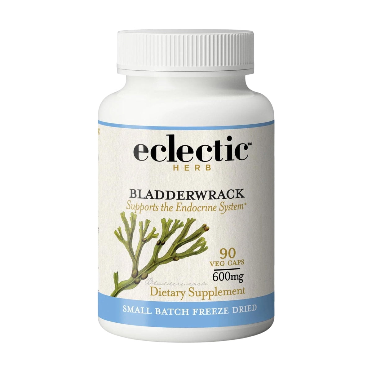 Capsules de Fucus Vésiculeux 600 mg d'ECLECTIC INSTITUTE, vue de face