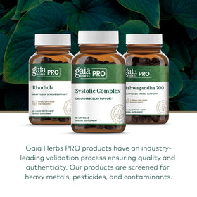Capsules de Gaia Herbs PRO Systolic Complex dans une main