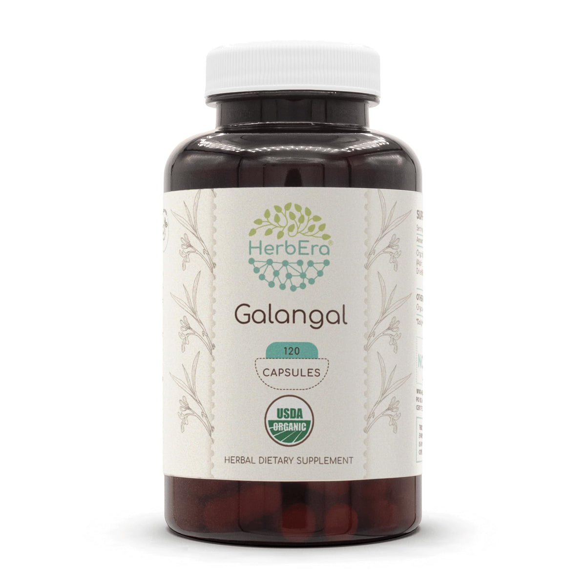 Capsules de galanga bio HerbEra, vue de face