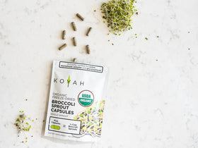 Capsules de Germes de Brocoli KOYAH dans un environnement de cuisine