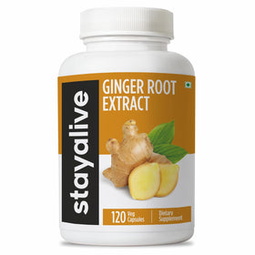 Capsules de gingembre STAY ALIVE vue de face dans l'emballage