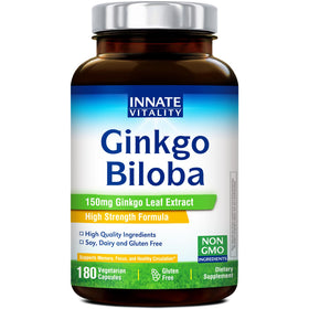 Capsules de Ginkgo Biloba Innate Vitality 150 mg vue de face