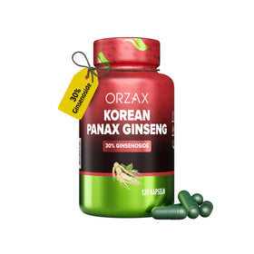 Capsules de ginseng Panax ORZAX en flacon de 120 unités