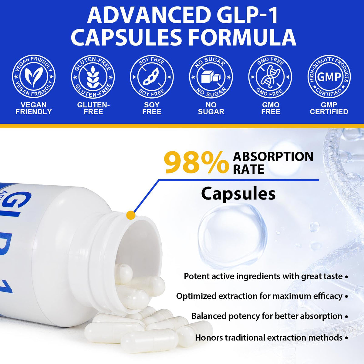Capsules de GLP-1 SOLEMEONY dans une main