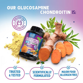 Capsules de glucosamine chondroïtine à l'intérieur du flacon