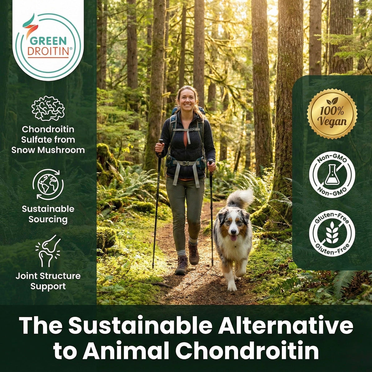 Capsules de glucosamine chondroitine J&N Naturals sur une surface blanche