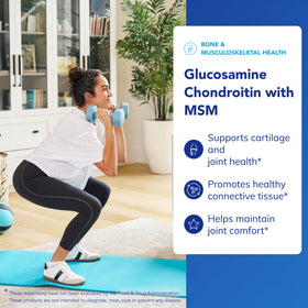 Capsules de glucosamine et chondroïtine présentées sur une surface