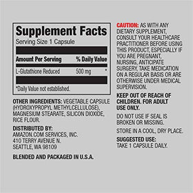 Capsules de Glutathione Elements, prise avec un verre d'eau