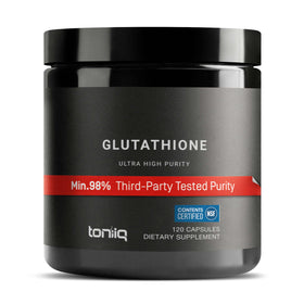 Capsules de glutathione Toniiq 1000mg en vue de face
