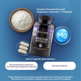 Capsules de Glycinate de Magnésium BUCKLEBURY dans un environnement de bien-être