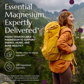 Capsules de glycinate de magnésium Neurobiologix sur une surface blanche