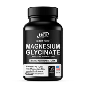 Capsules de Glycinate de Magnésium Pur HCL HERBAL CODE LABS en bouteille