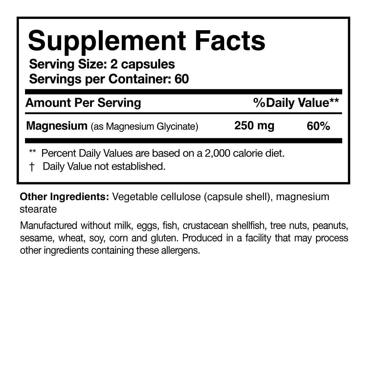 Capsules de glycinate de magnésium Researched Nutritionals en main